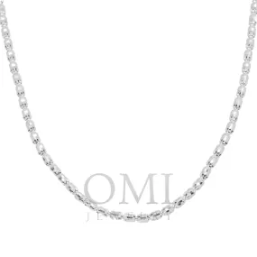 10K GOLD 4MM SOLID BARREL CRYSTAL CHAIN