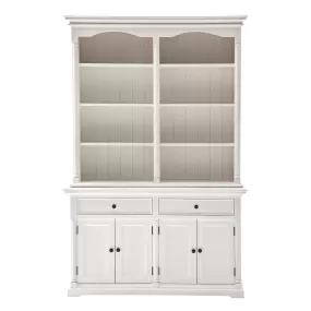 87 White Solid Wood Four Tier Bookcase