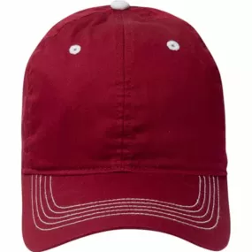 AHEAD Crimson Lightweight Solid Contrast Stitch Cap