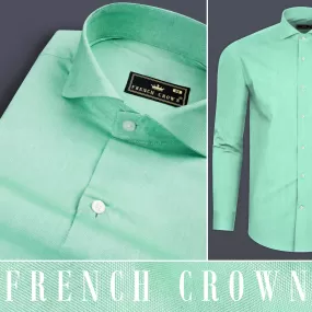 Algae Green Solid Royal Oxford Shirt