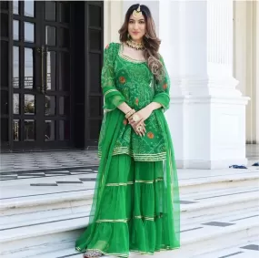 Alina green Kurti set