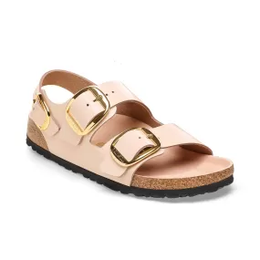 Birkenstock Milano Big Buckle Sandal (Women) - High Shine New Beige Leather