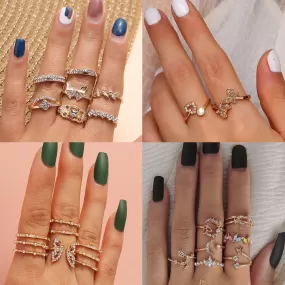 Boho Glamour böhmischen Stern-Ring-Set