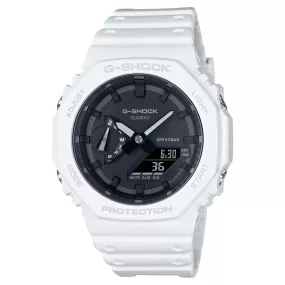 Casio G-Shock White Watch Black Dial CasiOak GA2100 Series GA2100-7A