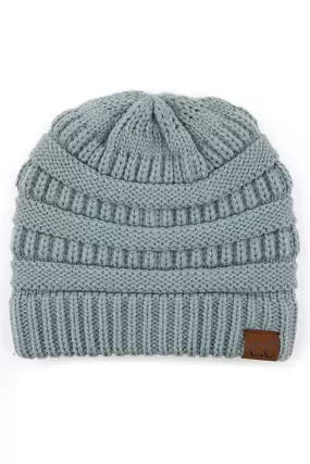 C.C Ribbed Kit Solid Color Beanie