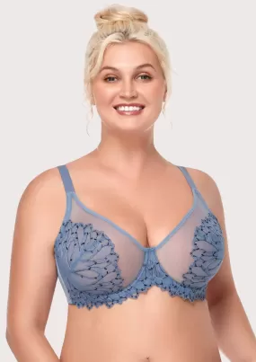 Chrysanthemum Delicate Unlined Lace Bra