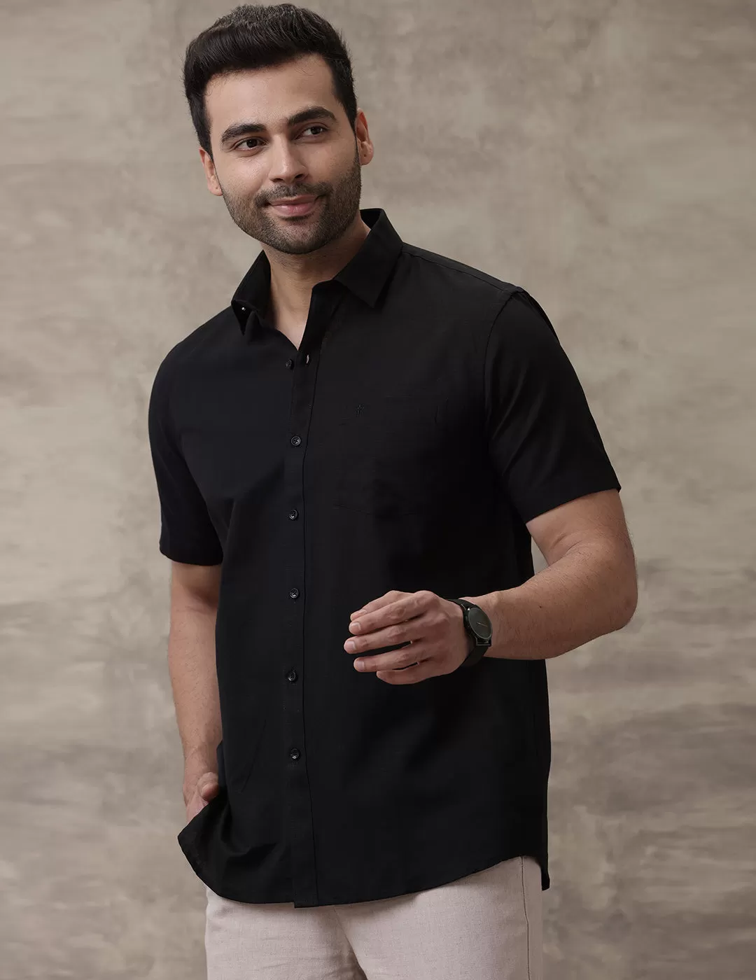 Couple Combo Black Shirt & Embroidery Kurti Set