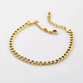 Cuban Chain Bracelet - 18K Solid Gold