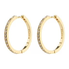 Ebna Maxi Gold Plated Crystal Hoops