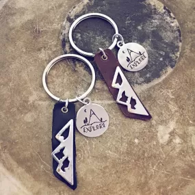 explore mountain // key ring / keychain