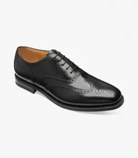 LOAKE 302 Classic Brogue Oxford Shoe - Black