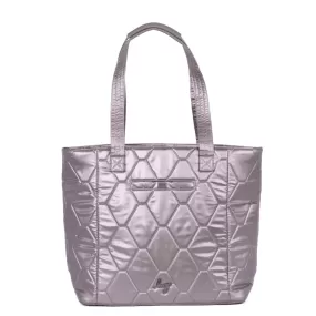 LUG Two-Step Tote Bag in Metallic Pearl