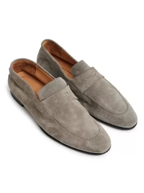 Mid Grey Suede Soft Loafer