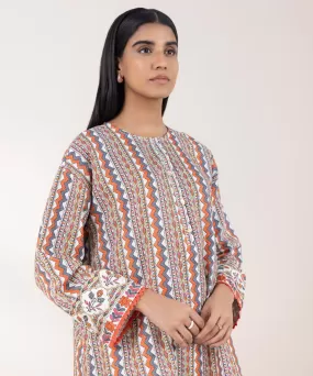 Printed Khaddar Shirt