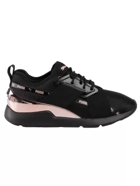 Puma Muse X-2 Metallic women's sneakers shoe 370838 01 black