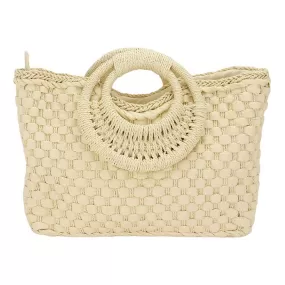 Raffia Woven Tote Bag