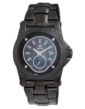 Reactor Mens Black Helium Watch - Black Nitride Plated - Black Mother of Pearl