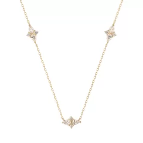 RION x Buddha Jewelry Elysian Gold Necklace - White Sapphire