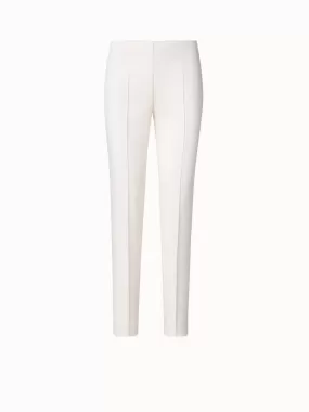 Slim-Leg Hose aus Seiden-Crêpe