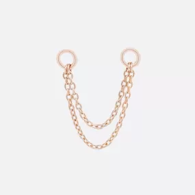 Tethered Double Chain - 14K ROSE