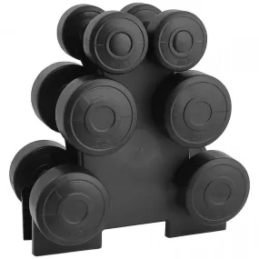 TheWay Fitness Dumbbell Pair Set 12Kg with FIT-ADB12 Support 3 pairs of 1kg-2kg and 3kg dumbbells